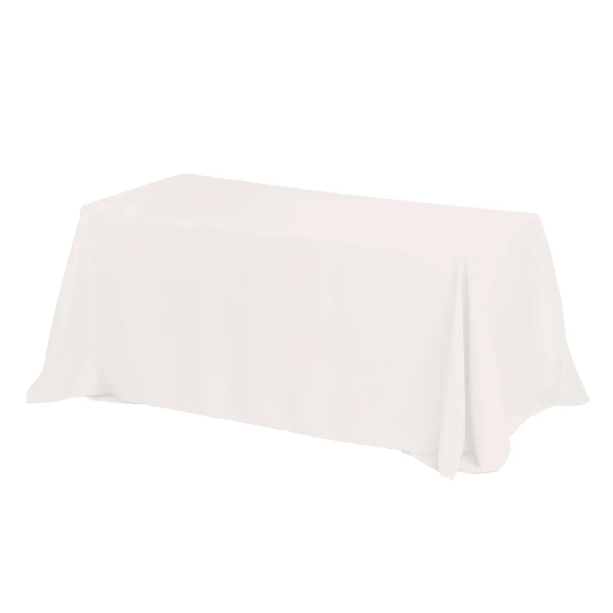 Table Cover 3-Sided Economy Polyester One Color - 6 ft - product view 2