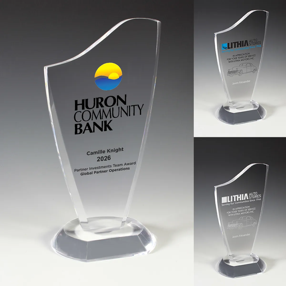 Progressive Award Clear Acrylic Beveled Base - 4.75 x 9.5 in