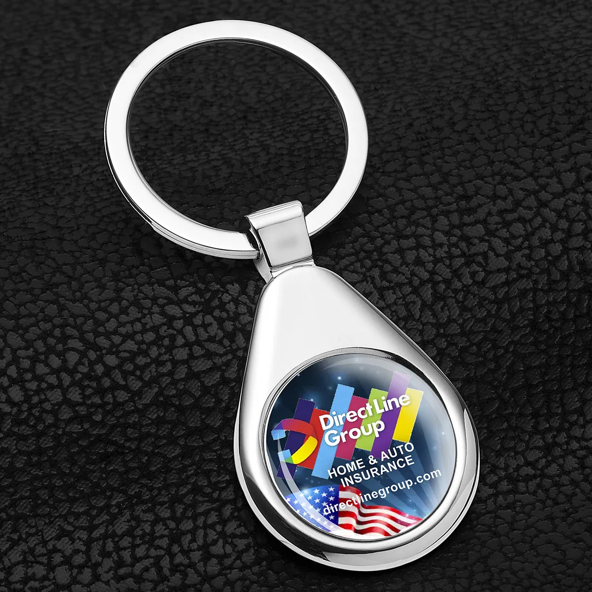 Keychain Metal Full Color Domed Polyurethane Gift Box