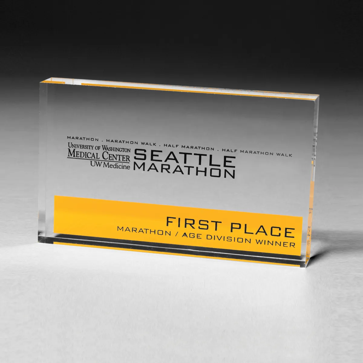 Acrylic Paperweight Rectangle Clear - 2.5 x 4 x 0.5 in