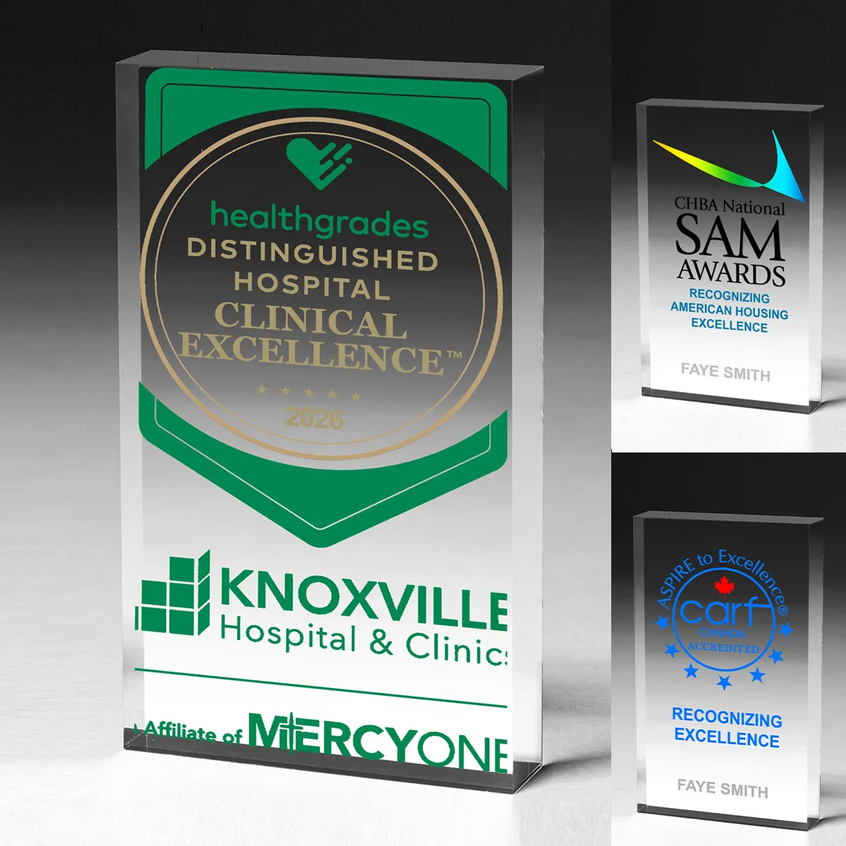 Acrylic Paperweight Rectangle Extra Large - 5 x 7 x 0.75 in