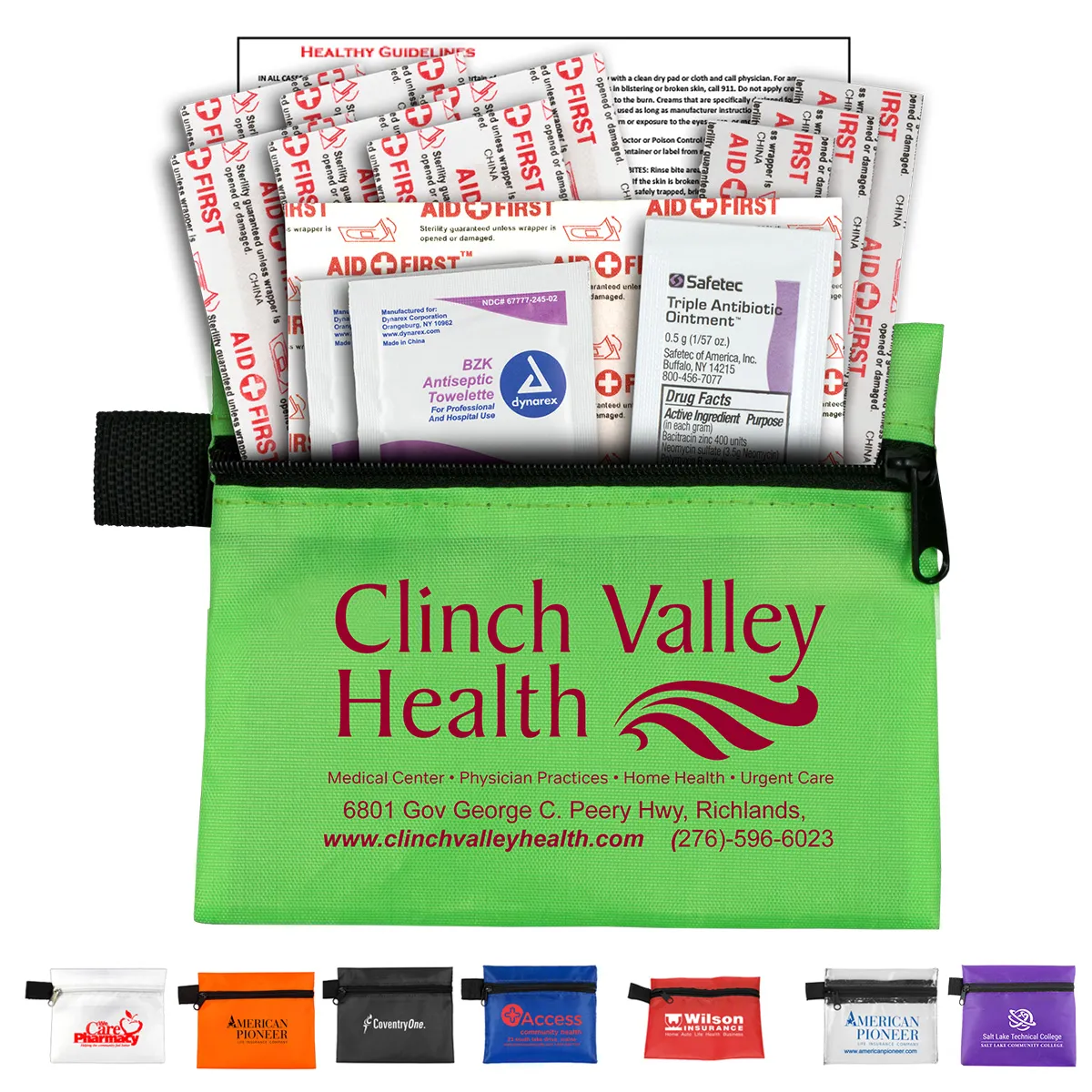 First Aid Kit Plus Zipper Pouch 14 Piece - 5 x 4.25 in