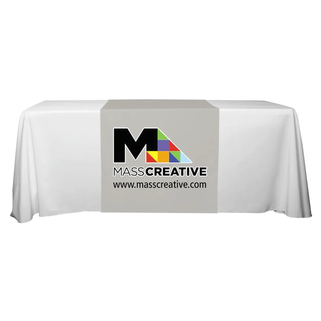 Table Runner Polyester Full Color Long - 30 x 90 in - product view 2