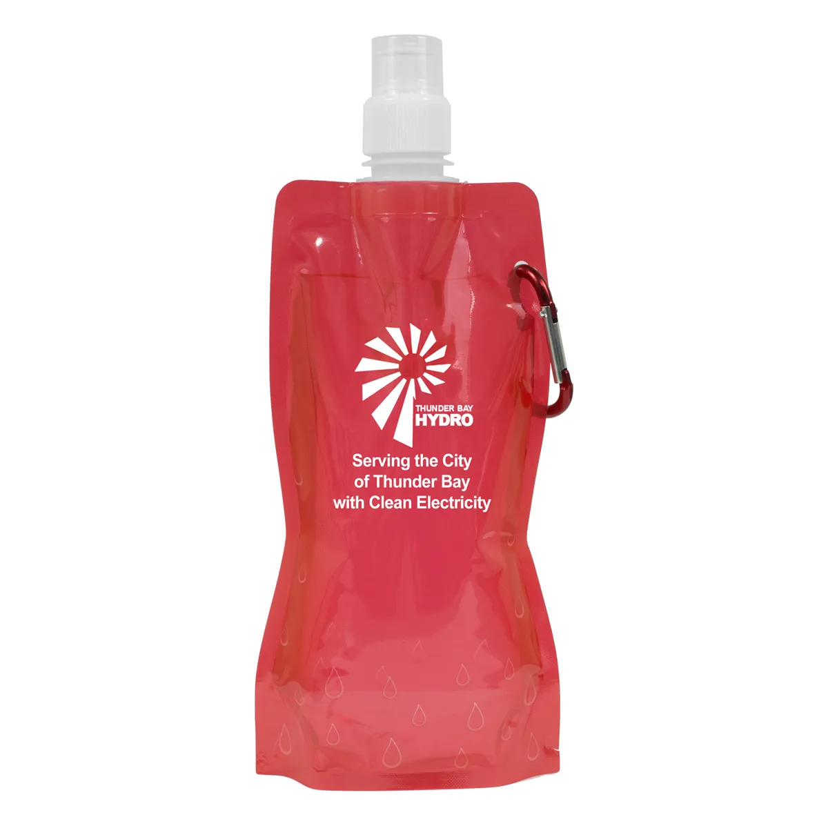 Foldable Water Bottle Polyethylene Carabiner - 18 oz - product view 6