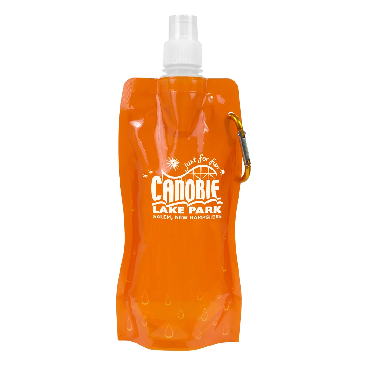 Foldable Water Bottle Polyethylene Carabiner - 18 oz - product view 10