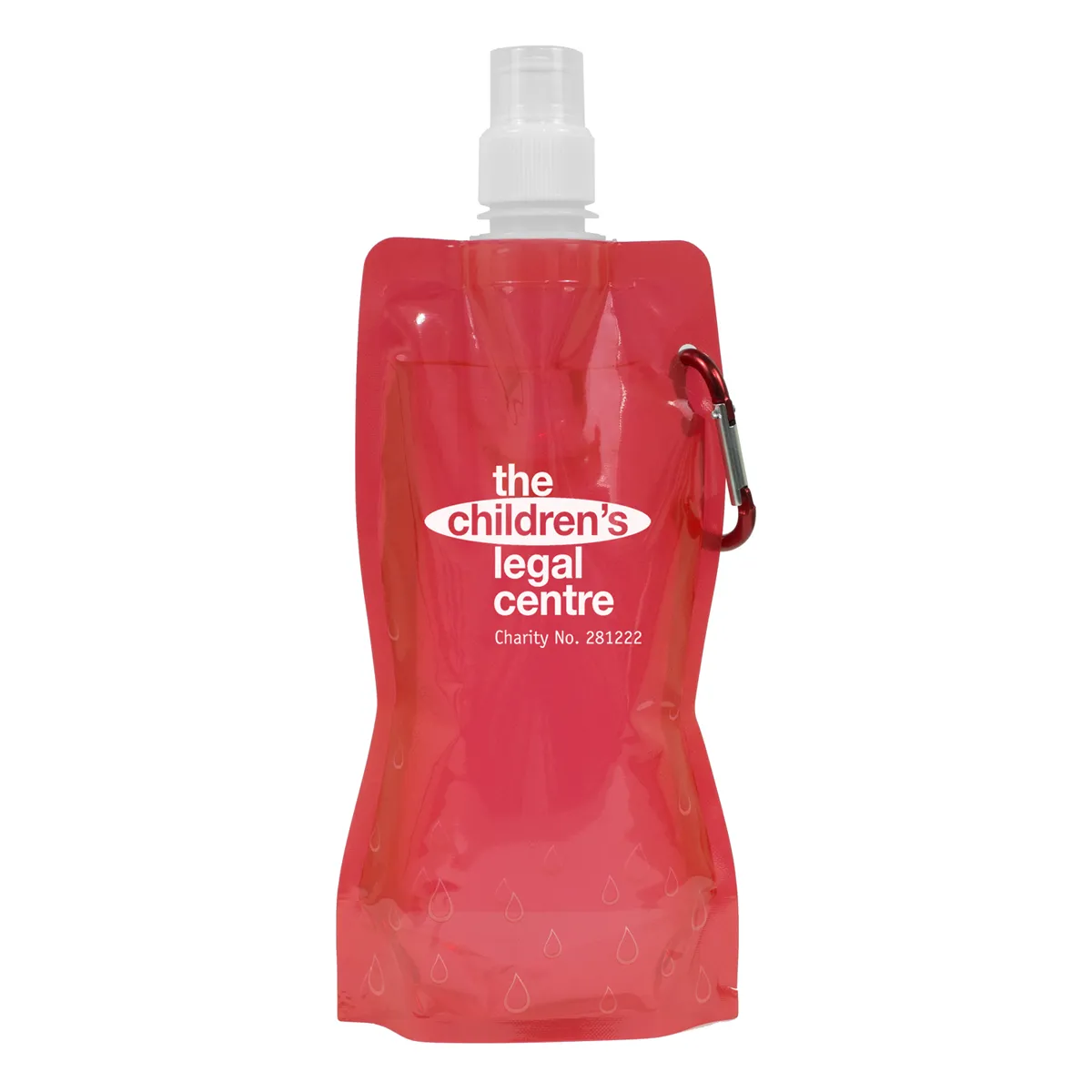 Foldable Water Bottle Polyethylene Carabiner - 18 oz - product view 11