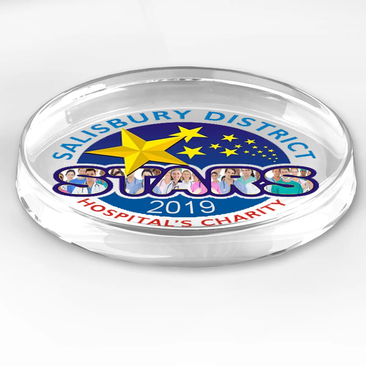 Round Glass Paperweight Prestige Acrylic - 2 7/8 in - product view 2