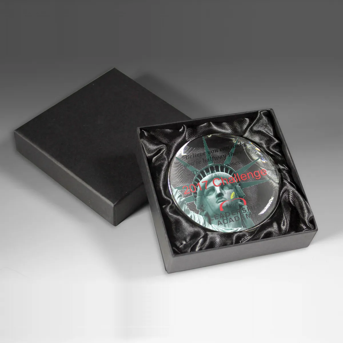 Round Glass Paperweight Prestige Acrylic - 2 7/8 in - product view 3