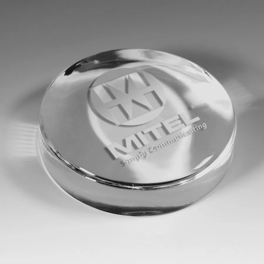 Round Glass Paperweight Prestige Acrylic - 2 7/8 in - product view 7