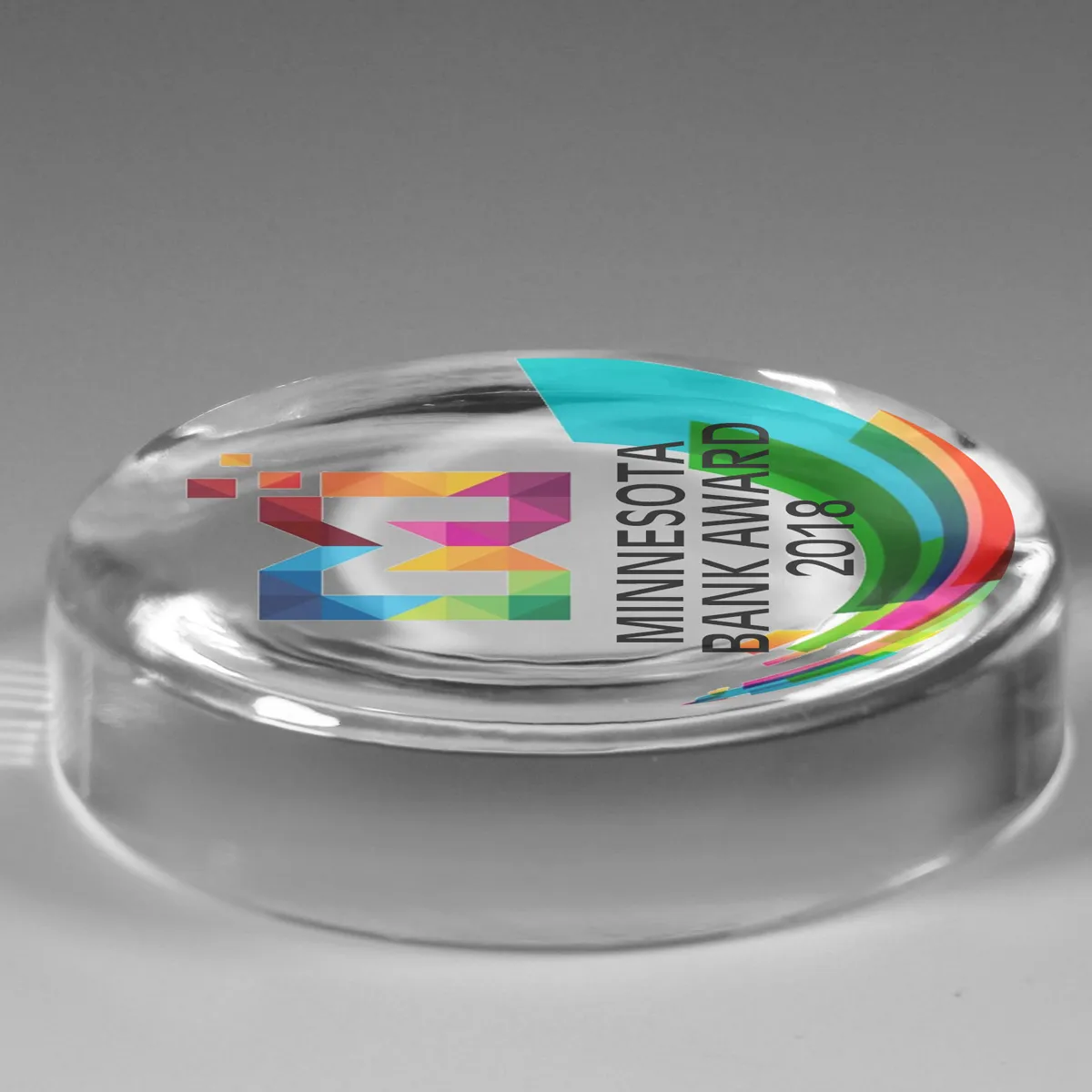 Round Glass Paperweight Prestige Acrylic - 2 7/8 in - product view 11