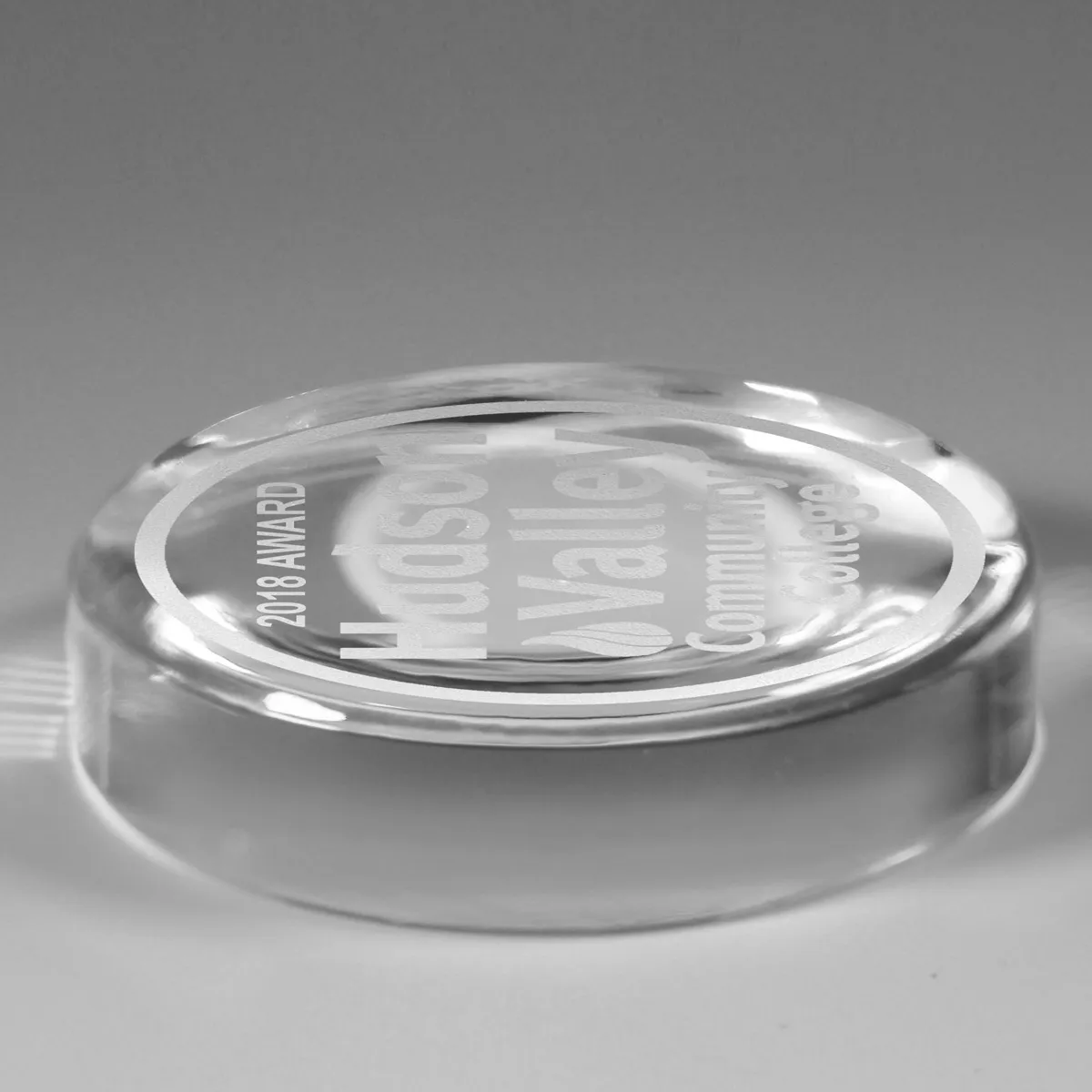 Round Glass Paperweight Prestige Acrylic - 2 7/8 in - product view 12