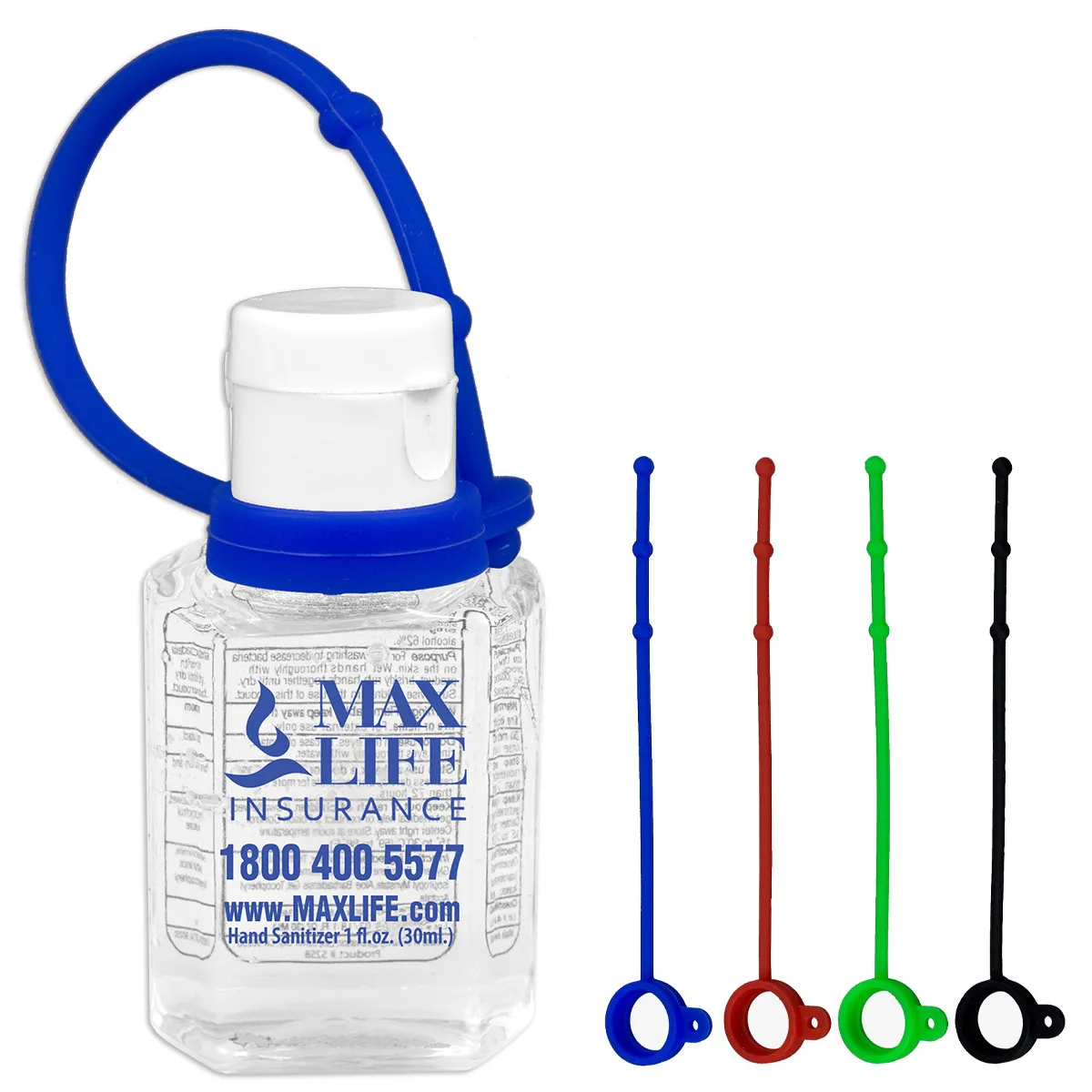 Hand Sanitizer Gel Compact with Silicone Leash - 1 oz - product view 2