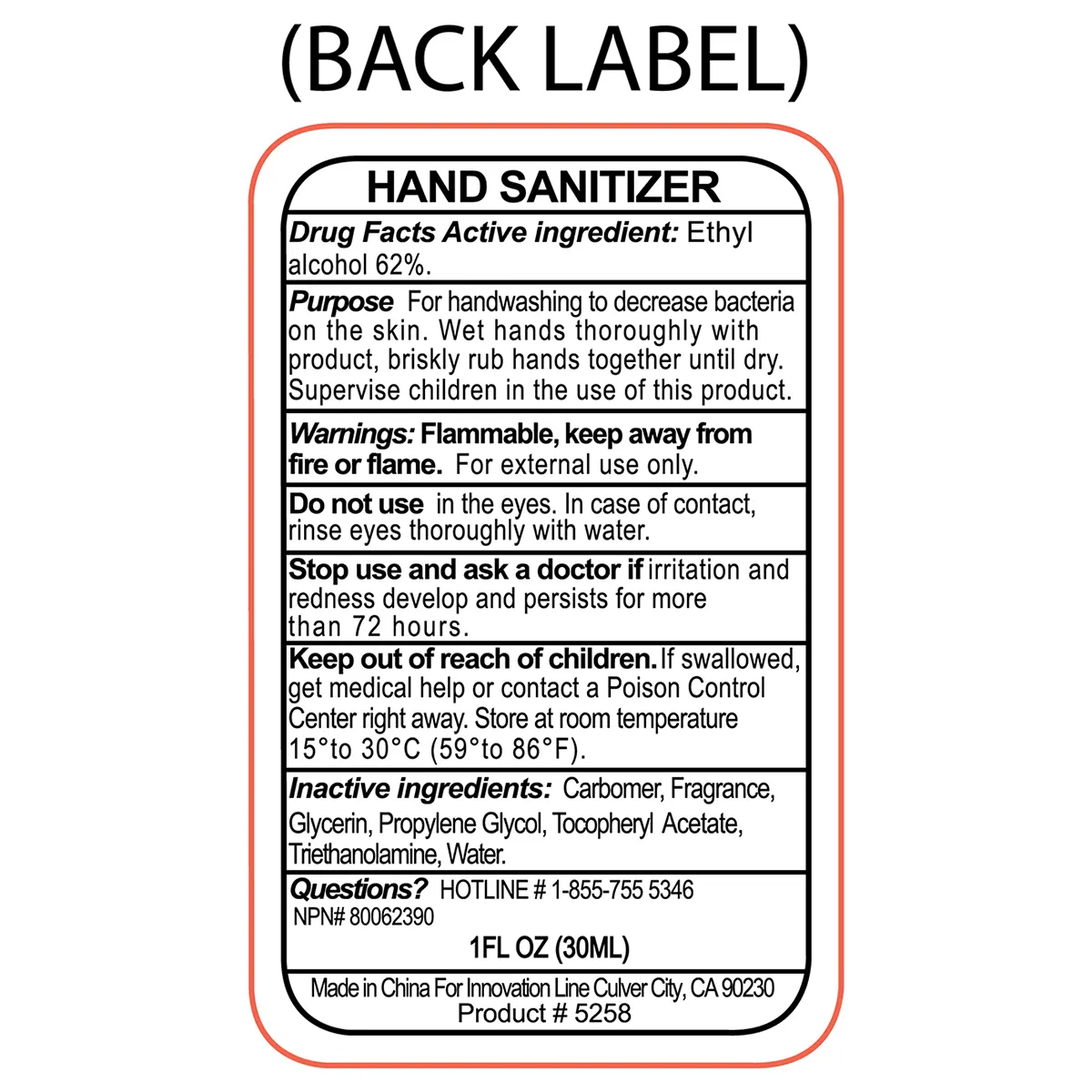 Hand Sanitizer Gel Compact with Silicone Leash - 1 oz - product view 13