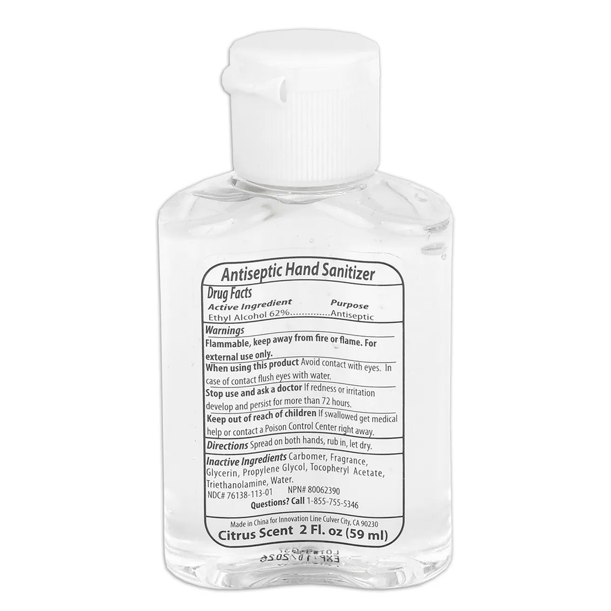 Hand Sanitizer Gel Large Flip-Top Spot Color - 2 oz - product view 2