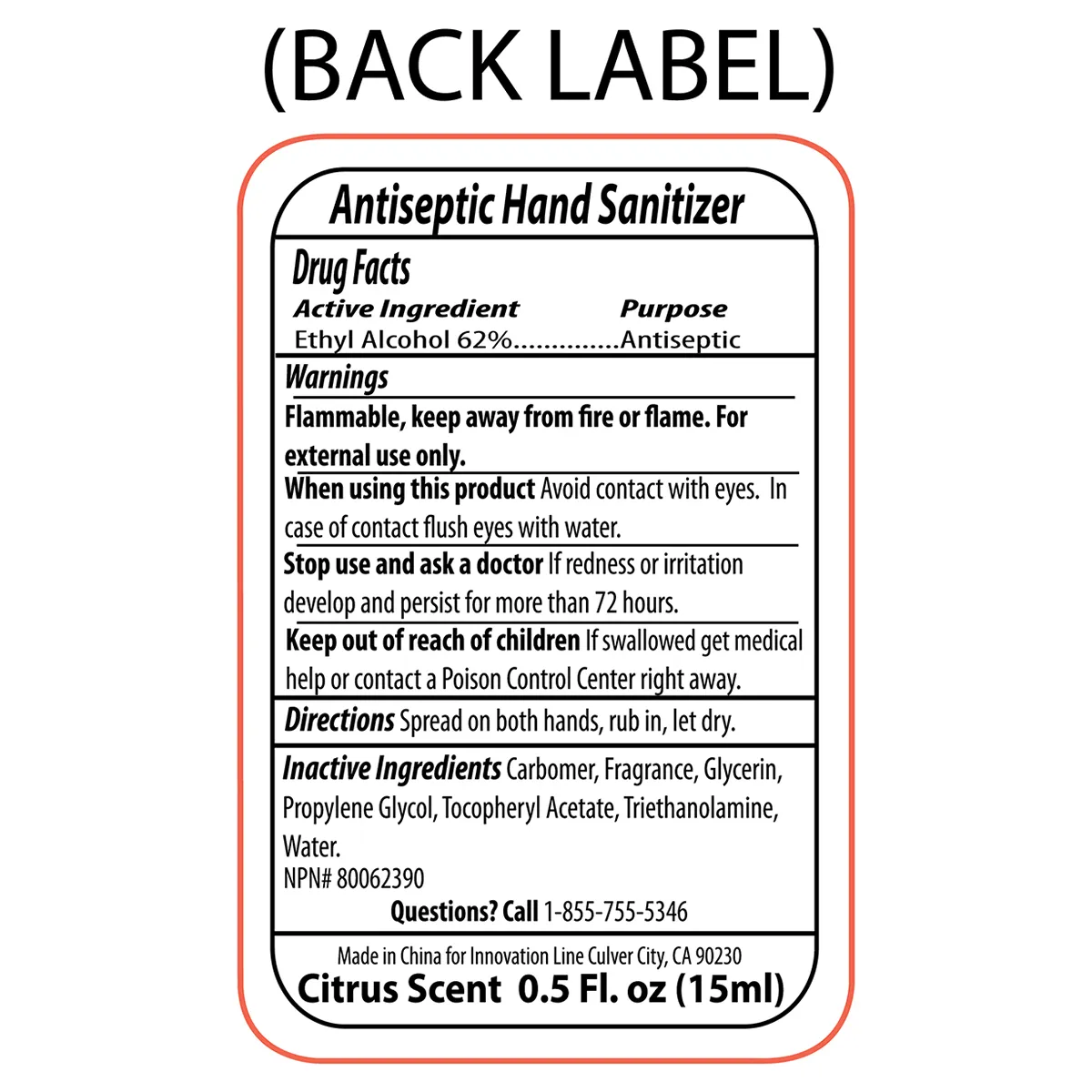 Hand Sanitizer Gel Mini Compact Spot Color - 0.5 oz - product view 5