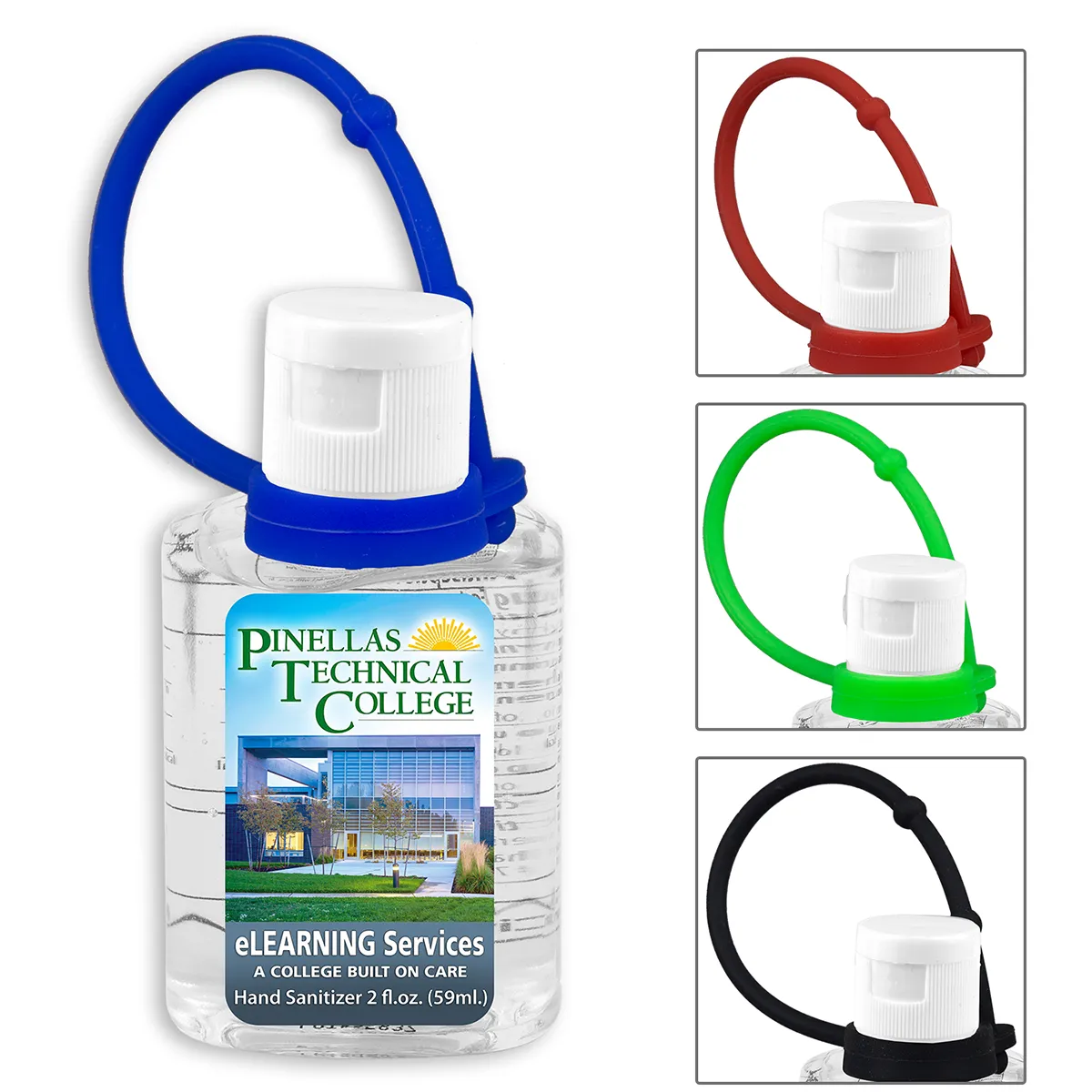 Hand Sanitizer Gel XL with Silicone Carry Leash - 2 oz