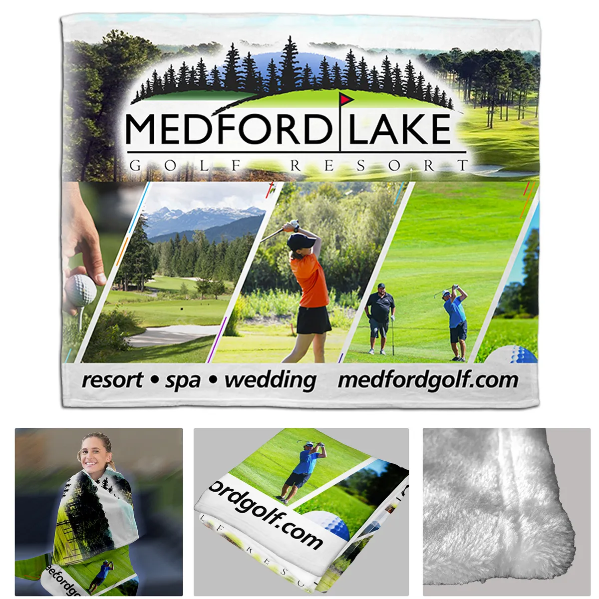 Faux Mink Blanket Microfiber Full Color - 60 x 50 in