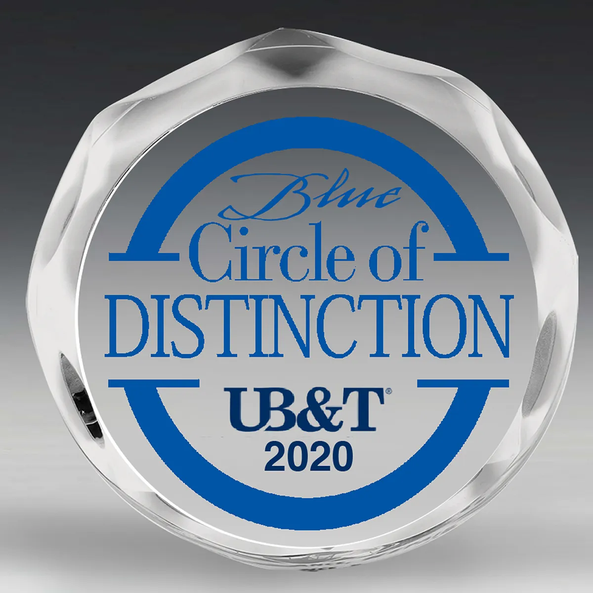 Scalloped Acrylic Paperweight Award Circle - 4 in Dia