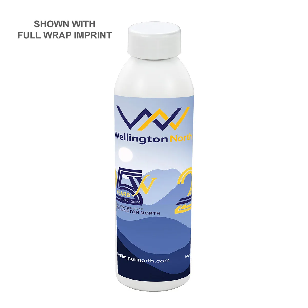 Recycled Aluminum Water Bottle Screw Lid - 22 oz - product view 4