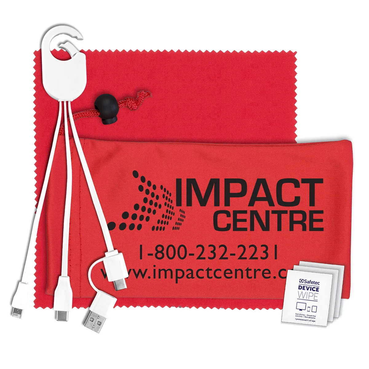 Mobile Tech Charging Kit in Microfiber Cinch Pack - product view 7