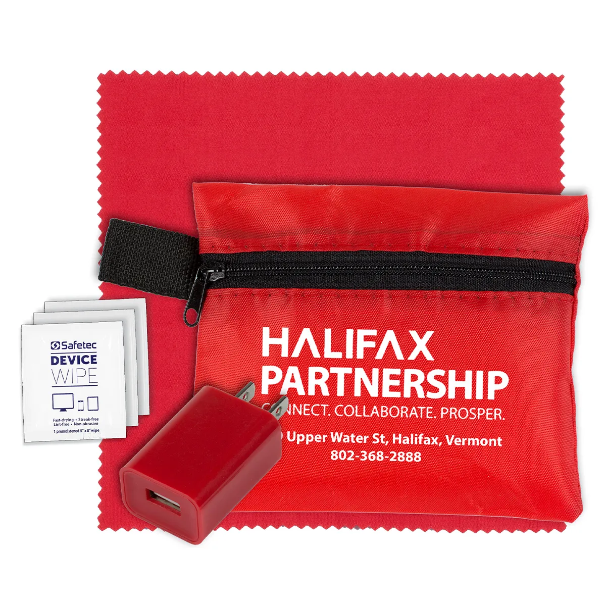 Tech Travel Kit with USB Wall Charger Polyester - product view 7