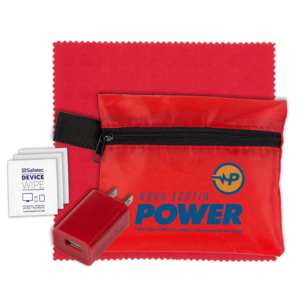 Tech Travel Kit with USB Wall Charger Polyester - product view 16