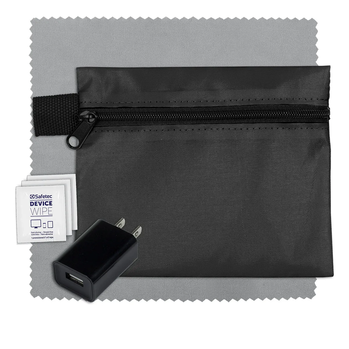 Tech Travel Kit with USB Wall Charger Polyester - product view 20