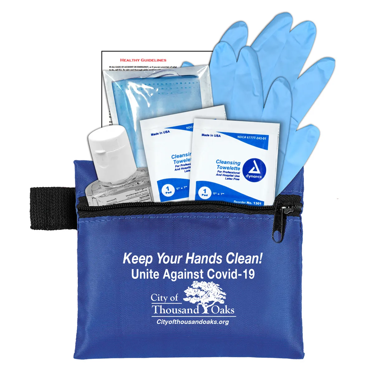 First Aid Kit 6 Piece Zipper Pouch Sanitizer - 5 x 4.25 in - product view 3