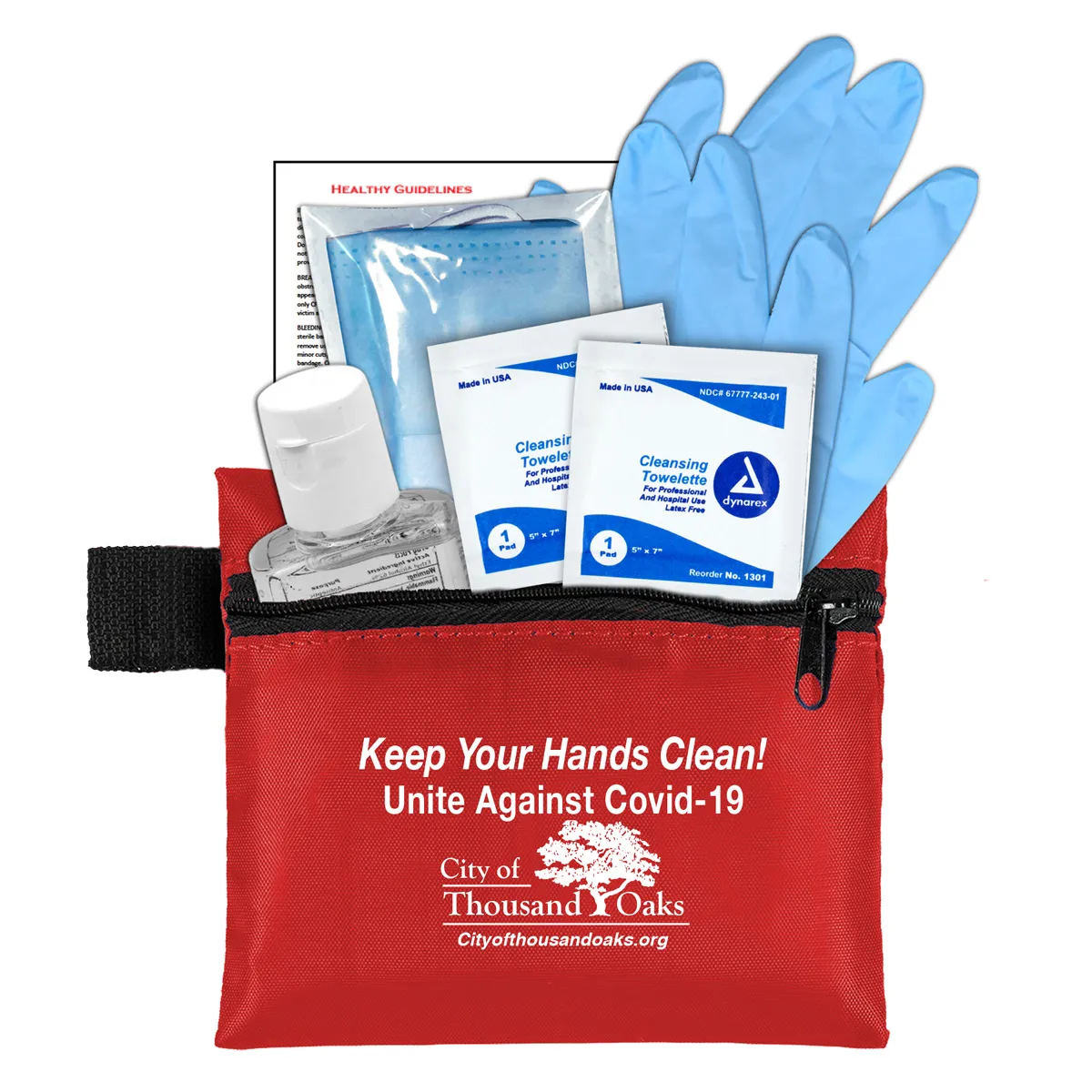 First Aid Kit 6 Piece Zipper Pouch Sanitizer - 5 x 4.25 in - product view 9