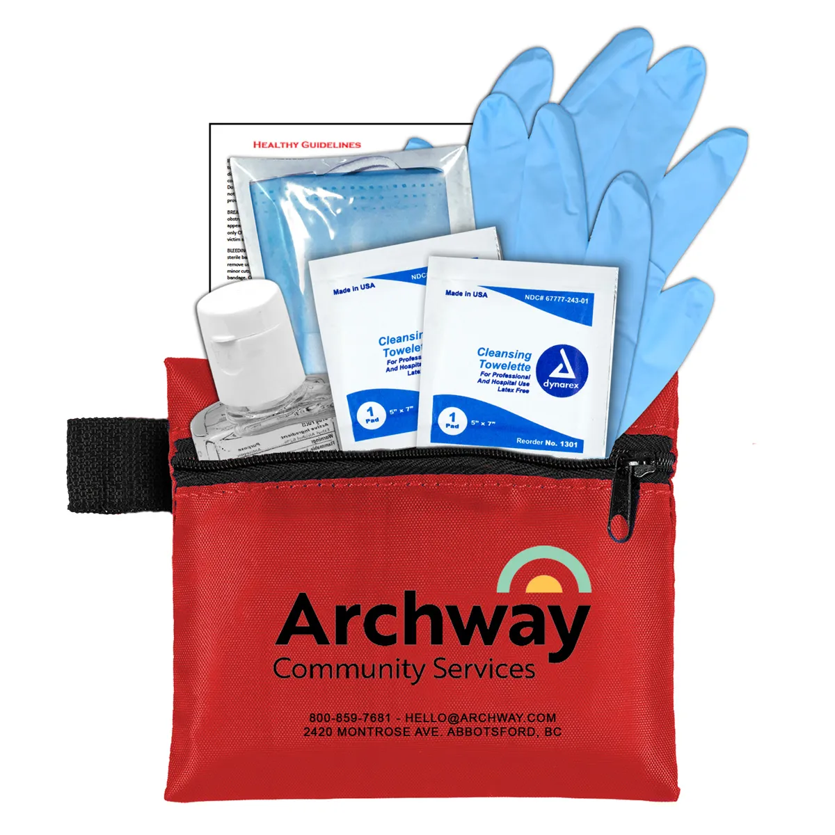 First Aid Kit 6 Piece Zipper Pouch Sanitizer - 5 x 4.25 in - product view 24