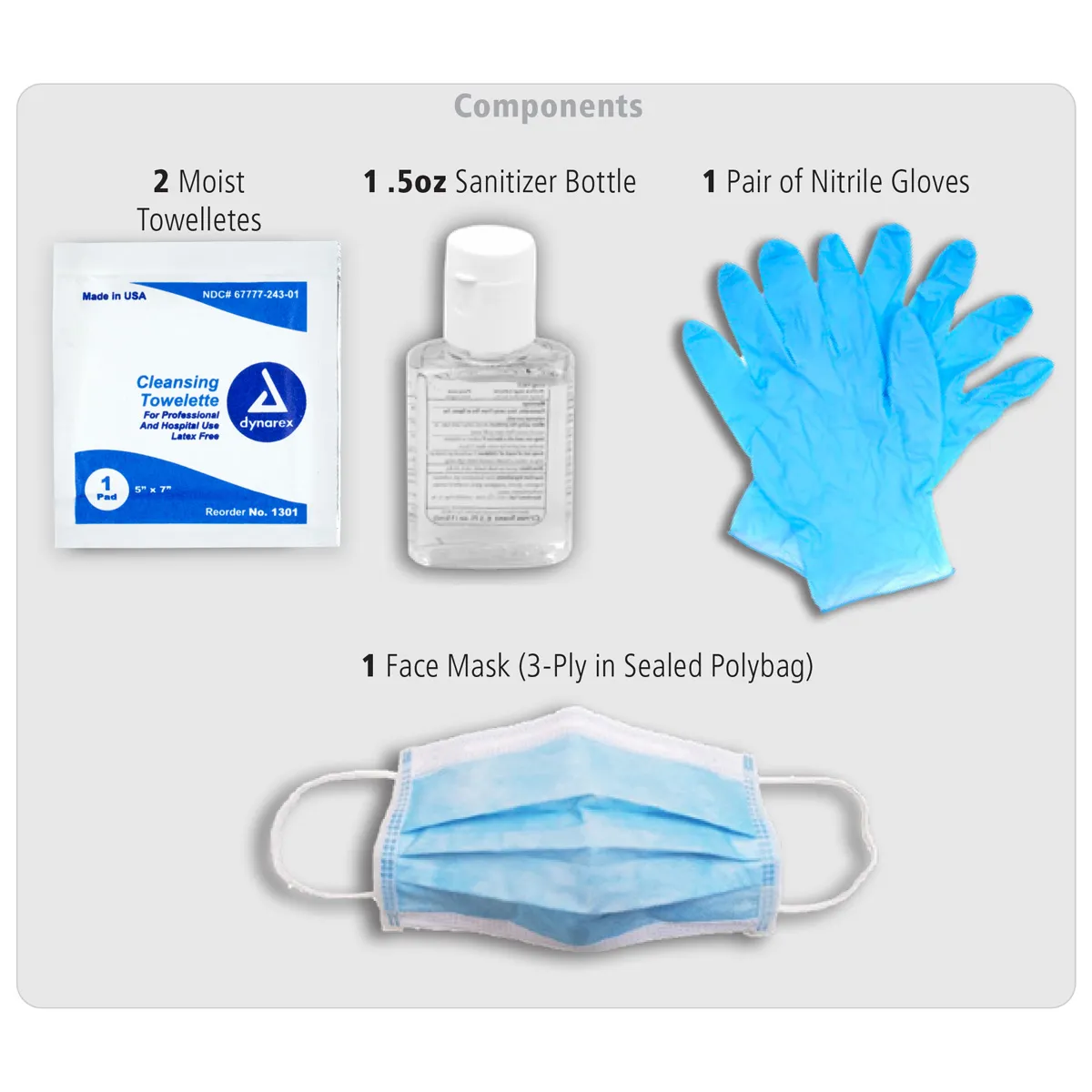 First Aid Kit 6 Piece Zipper Pouch Sanitizer - 5 x 4.25 in - product view 33