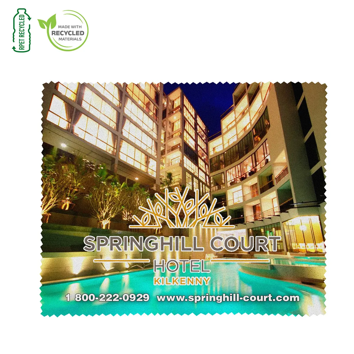 Microfiber Screen Cleaner Recycled RPET Cloth - 5 x 5 in