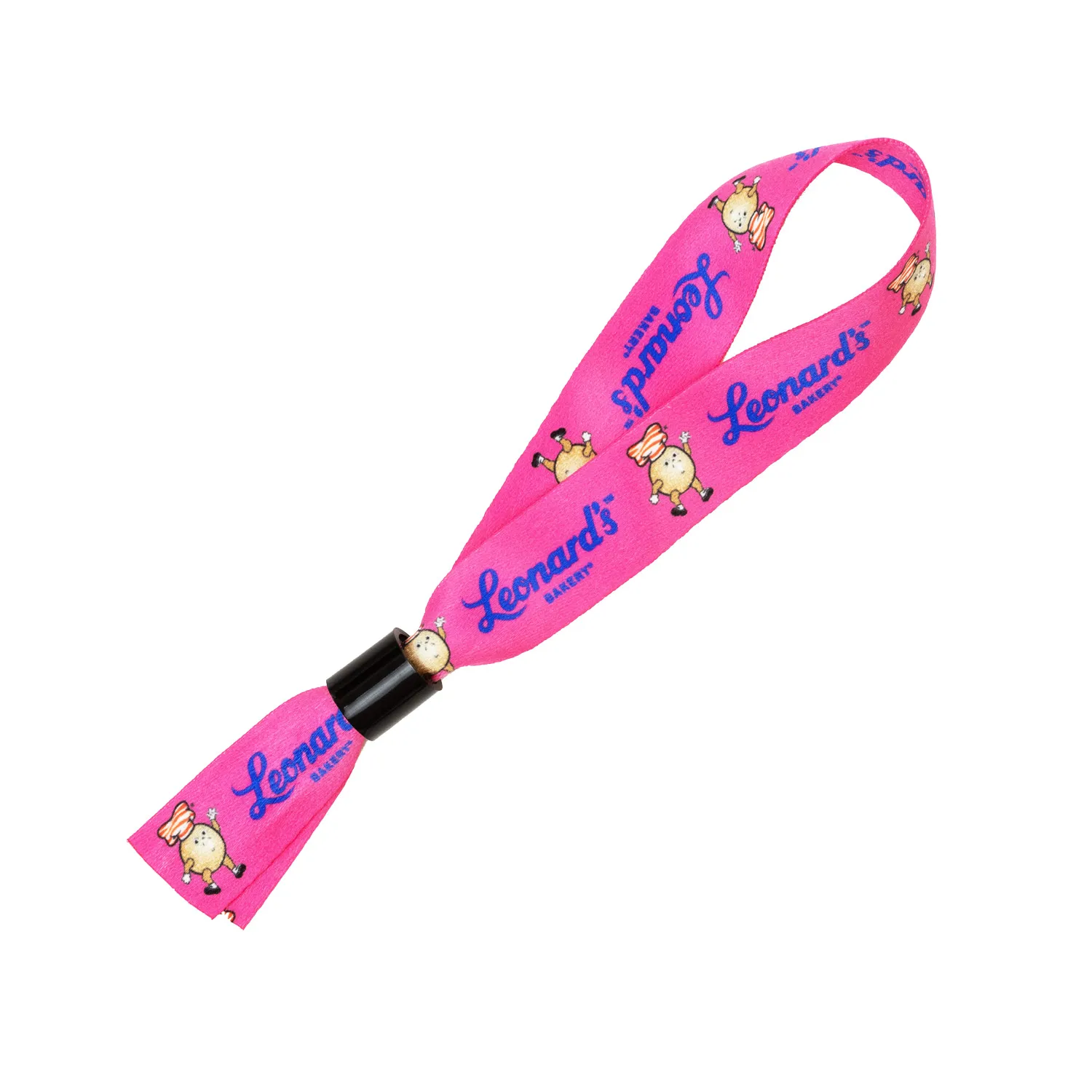 Event Wristband Locking Slider Wide Polyester - 14 x 0.75 in