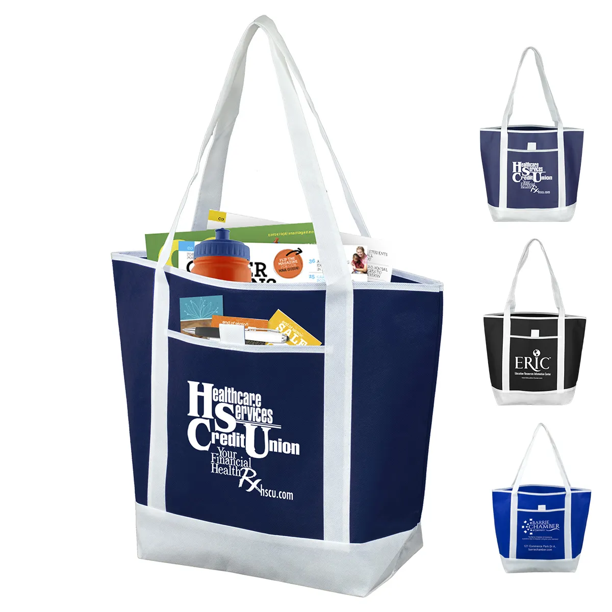 Corporate Tote Bag Large Non-Woven Polypropylene - 17.5 x 13.5 in