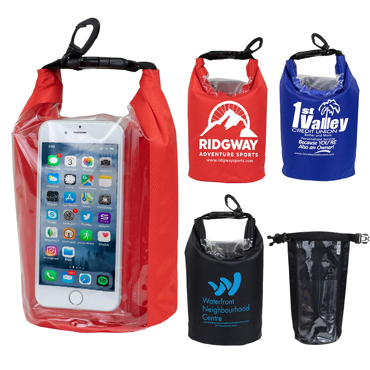 Water Resistant Dry Bag 2.5L Clear Window - 7 x 11 in