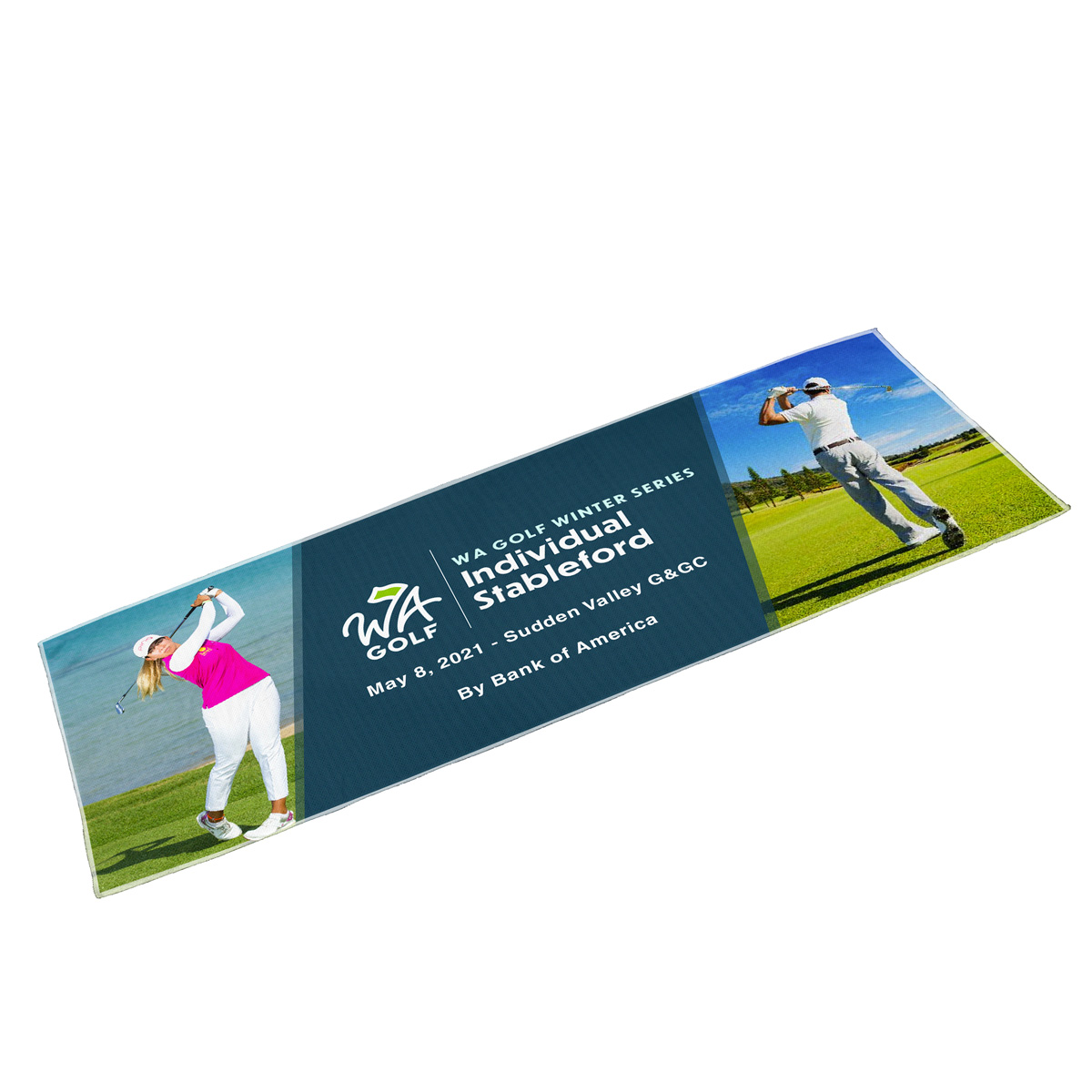 Cooling Towel Recycled RPET Sublimation Print - 32 x 12 in - product view 4