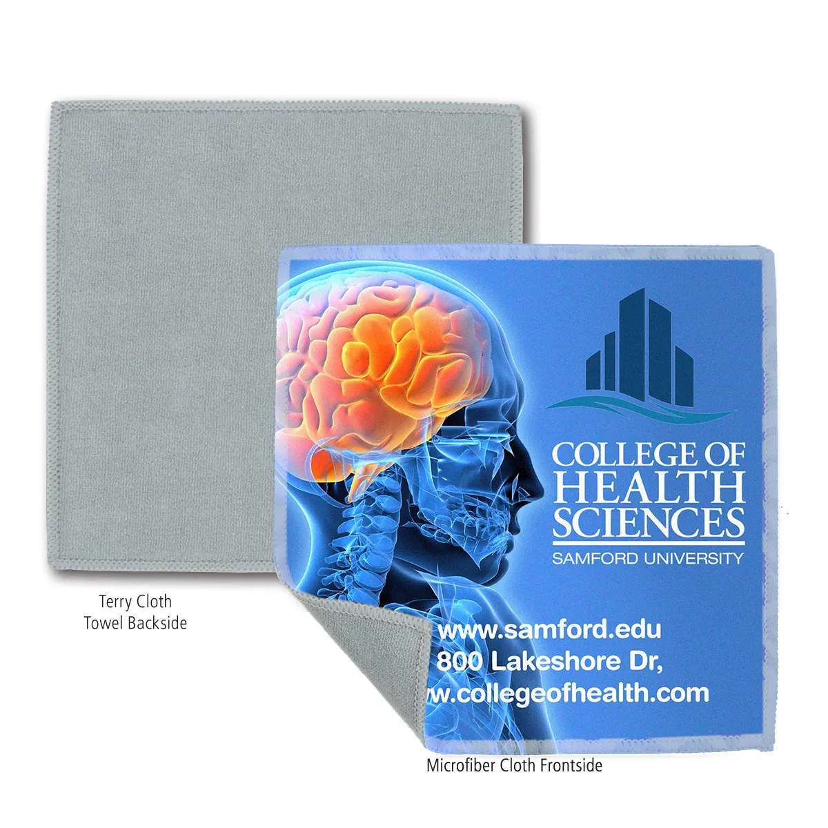 Microfiber Cloth Terry Back Screen Cleaner - 6 x 6 in