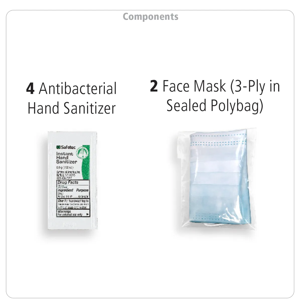 Safety First Aid Kit 6 Piece Polyester Pouch - 5 x 4.25 in - product view 2