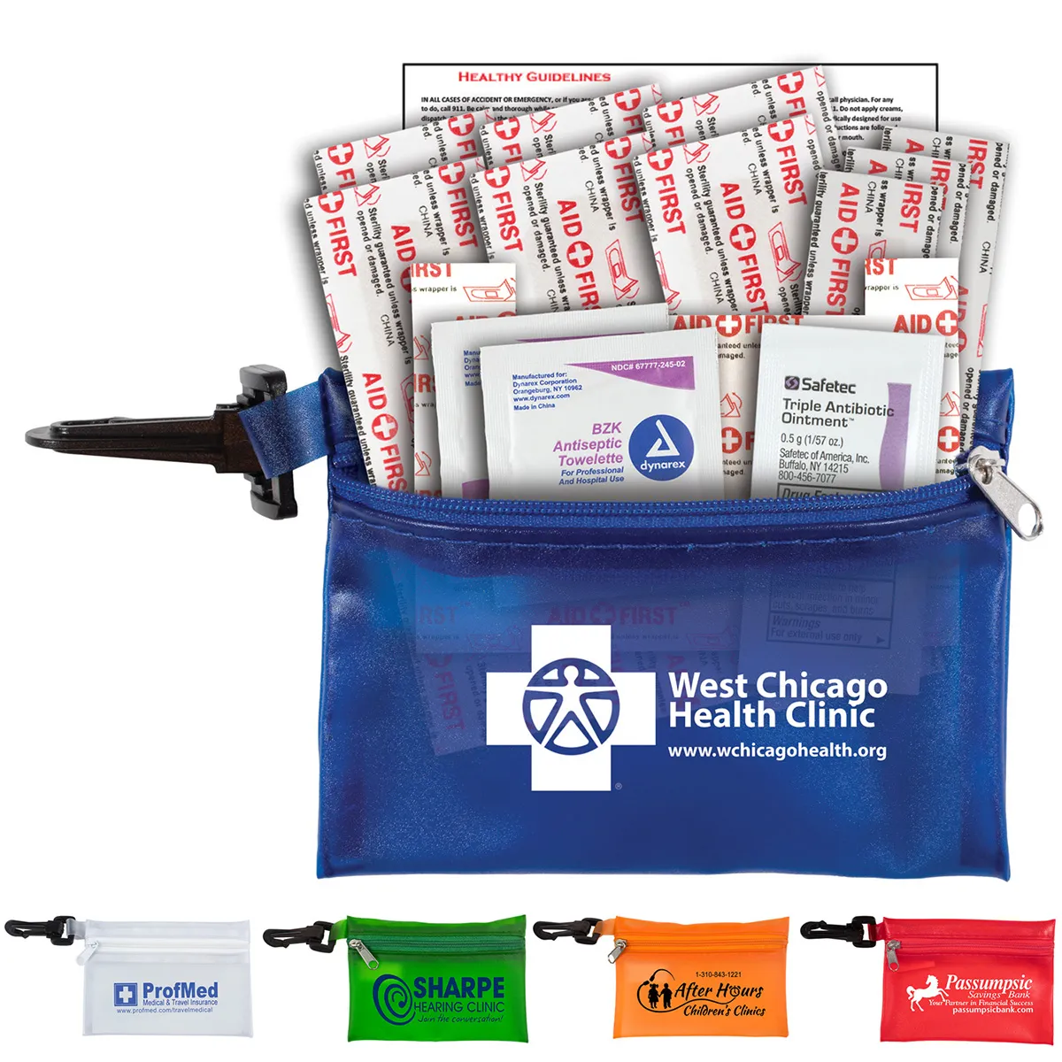 First Aid Kit Plus 14 Piece with Antibiotic Ointment - 4.9 x 3.5 in