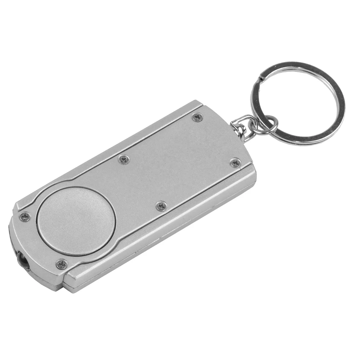 Slim LED Keychain Light White ABS Plastic - 2.5 x 1 in - product view 6