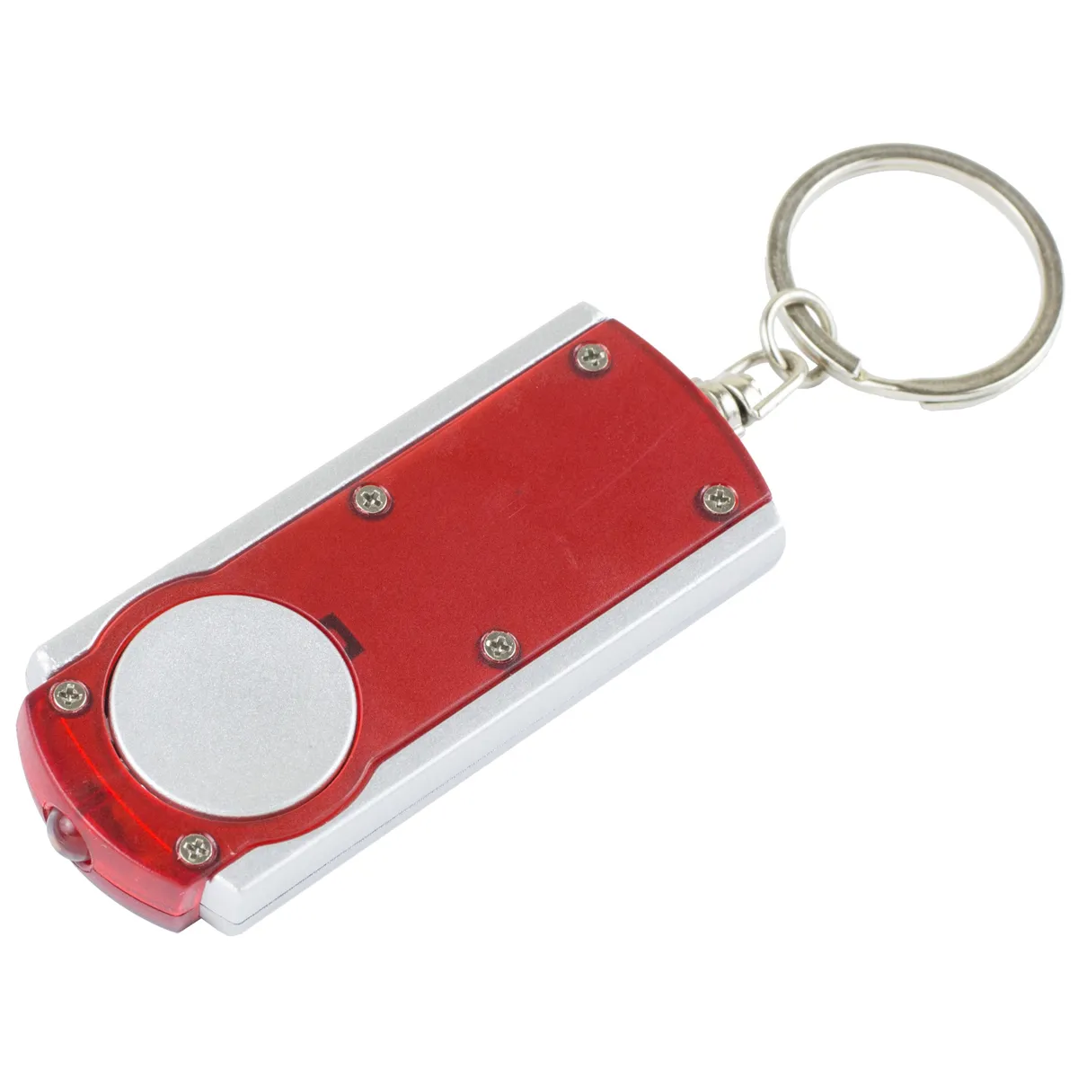 Slim LED Keychain Light White ABS Plastic - 2.5 x 1 in - product view 8