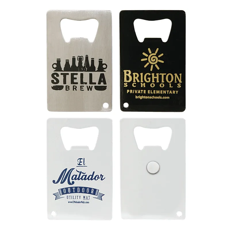 Magnetic Credit Card Bottle Opener Steel - 3.375 x 2.125 in