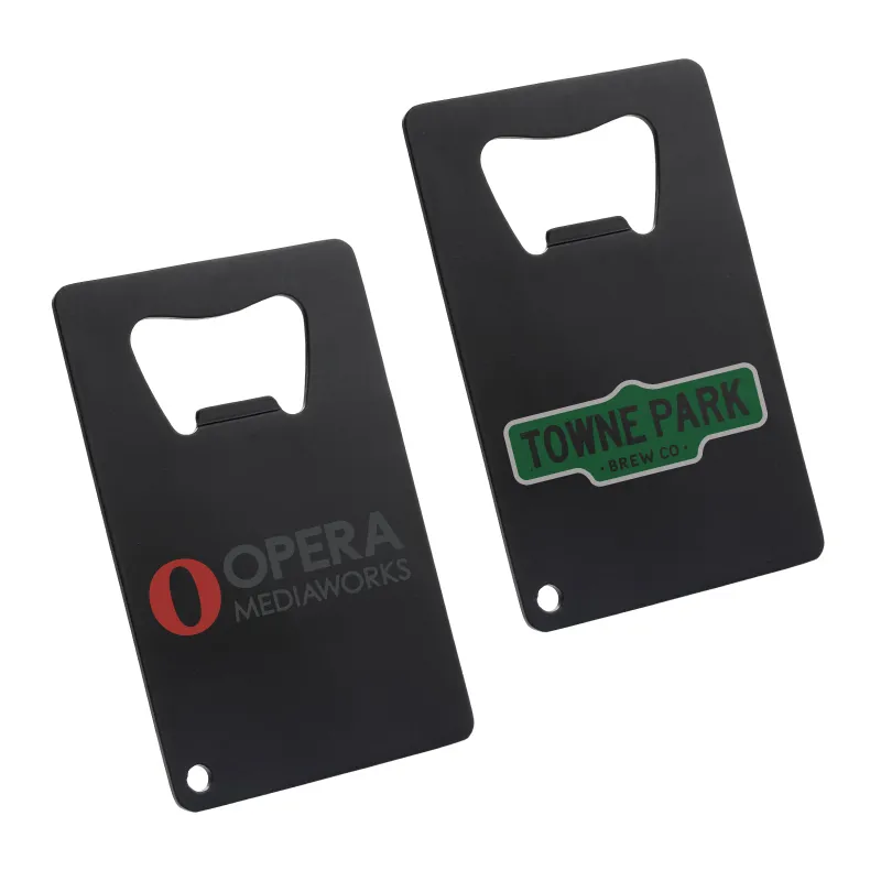 Matte Black Credit Card Bottle Opener - 3.375 x 2.125 in