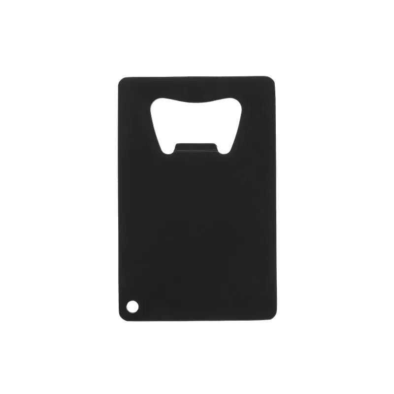 Matte Black Credit Card Bottle Opener - 3.375 x 2.125 in - product view 2