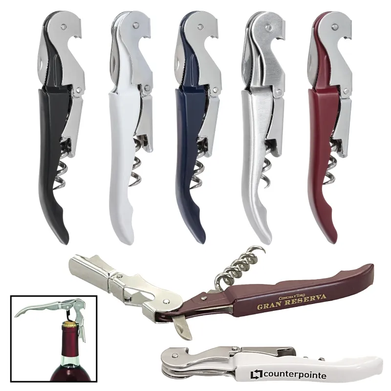Double Hinged Waiter Corkscrew Wine Opener - 4.75 x 0.5 in