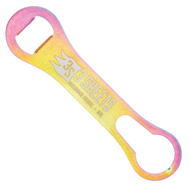 Titanium Finish Dog Bone Bottle Opener Steel - 7.25 x 1.75 in