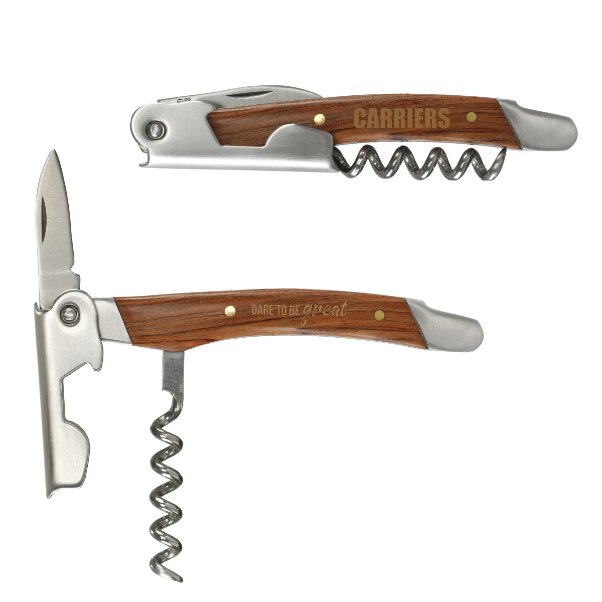 Mahogany Corkscrew Wine Opener Multi-Tool - 4.5 x 1 in
