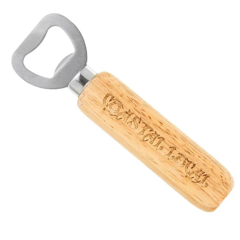 Wooden Handle Bottle Opener Classic Style - 5.5 in Long