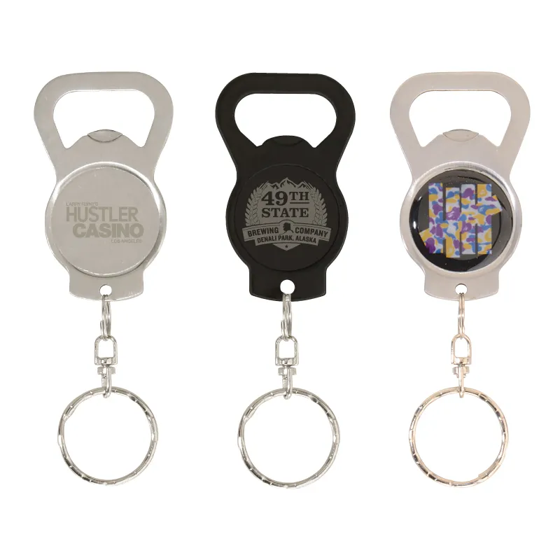 Bottle Opener Keyring Stainless Steel - 2.5 x 1.5 in