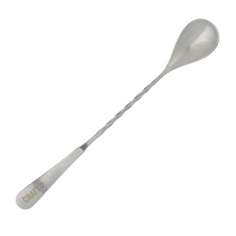 Cocktail Mixing Spoon Spiral Pattern Steel - 7.5 x 1 in